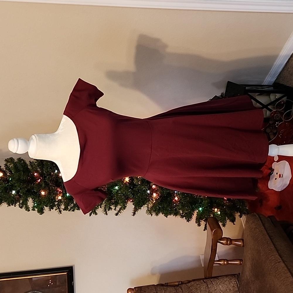 Sarin Matthews High/Low Dress Burgundy